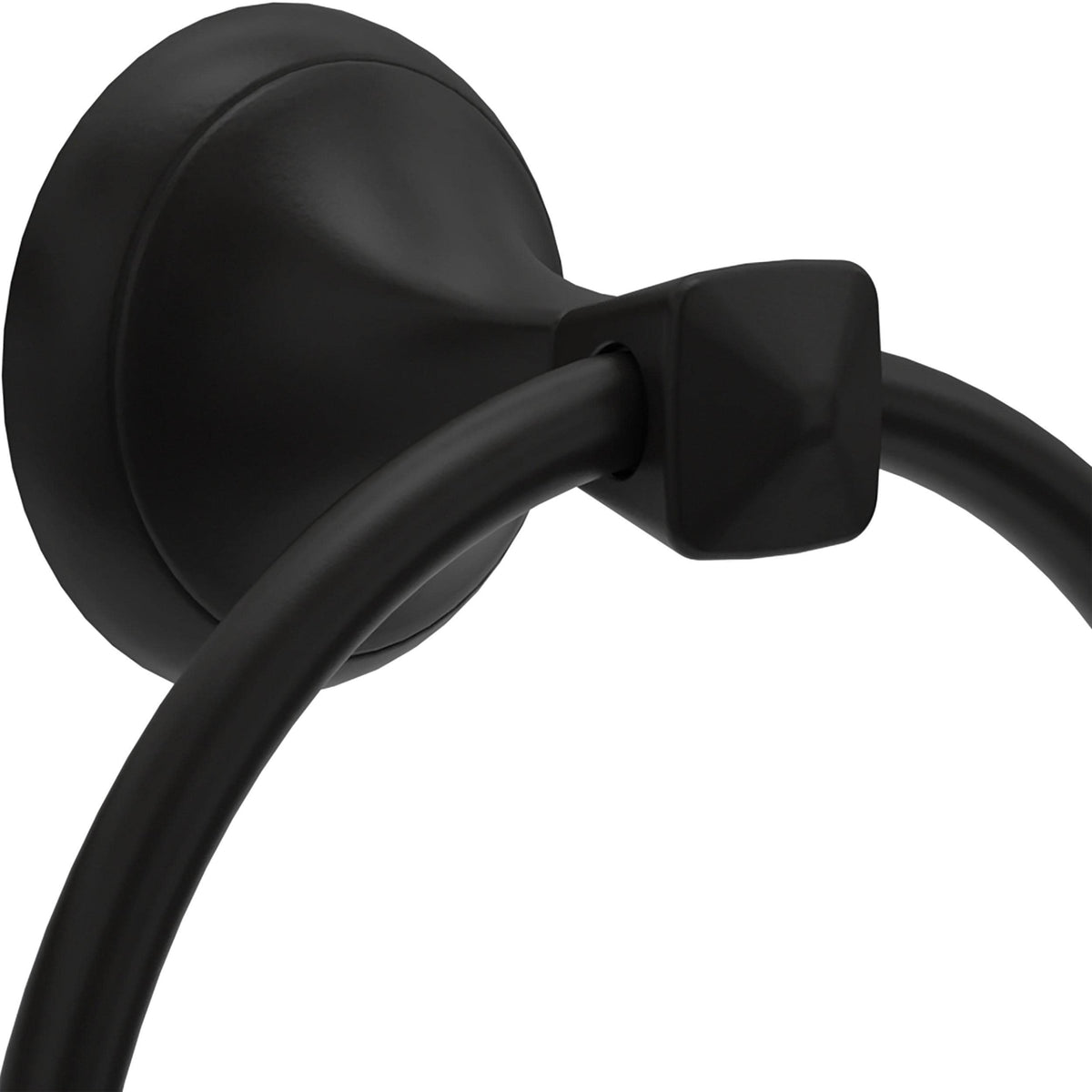 Delta Esato wall-mounted towel ring matte black for easy towel access