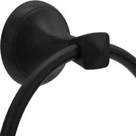 Delta Esato wall-mounted towel ring matte black for easy towel access