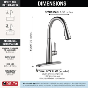 Delta Essa Brilliance finish resists corrosion for durable shine