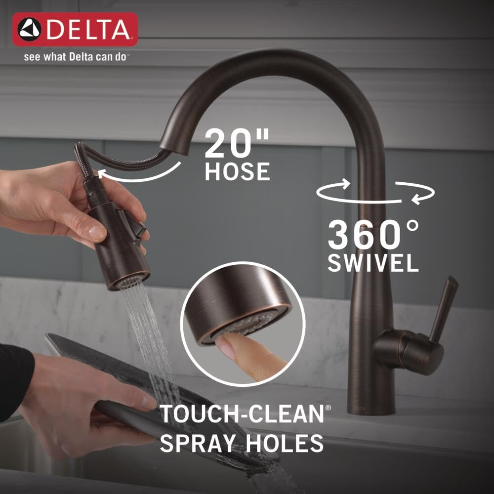 Delta Essa matte black faucet corrosion-resistant finish resisting wear and color fading