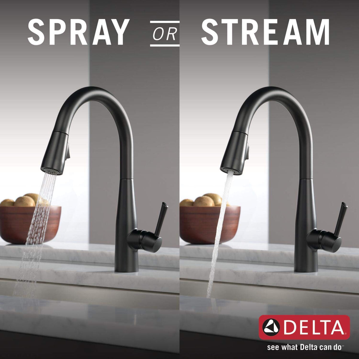 Delta Essa matte black faucet lead-free compliant for safer kitchen use