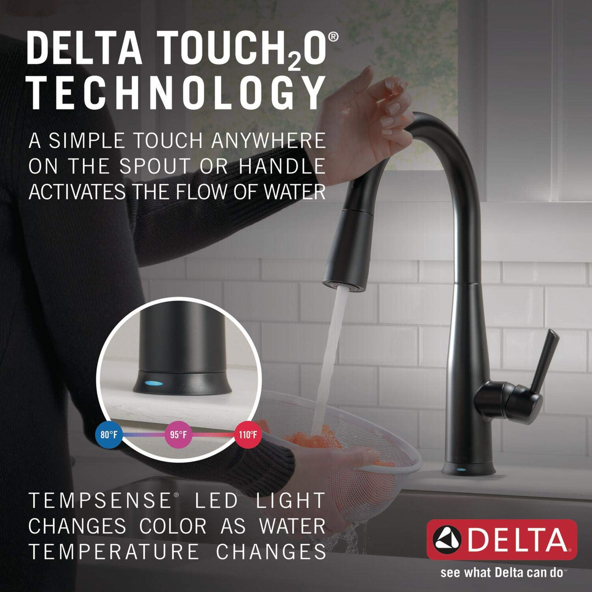 Delta Essa with MagnaTite docking holds the spray wand securely for one-handed use