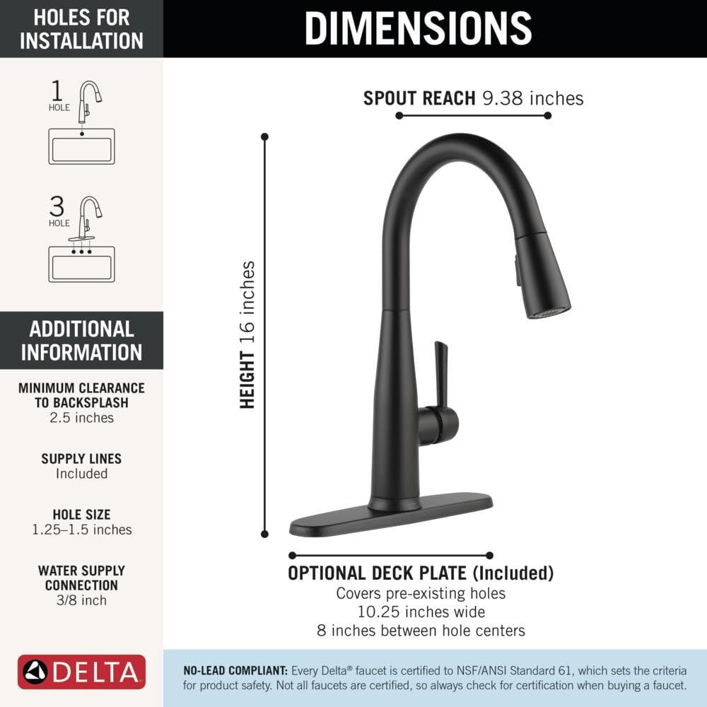 Delta Essa TempSense LED indicates water temperature before use