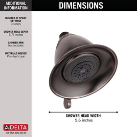 Delta Faucet 3-Spray Shower Head Venetian Bronze full-body spray demonstration