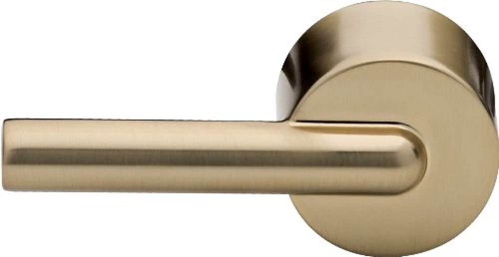 Delta Faucet Trinsic trip lever in champagne bronze, front view for a sleek bath update.
