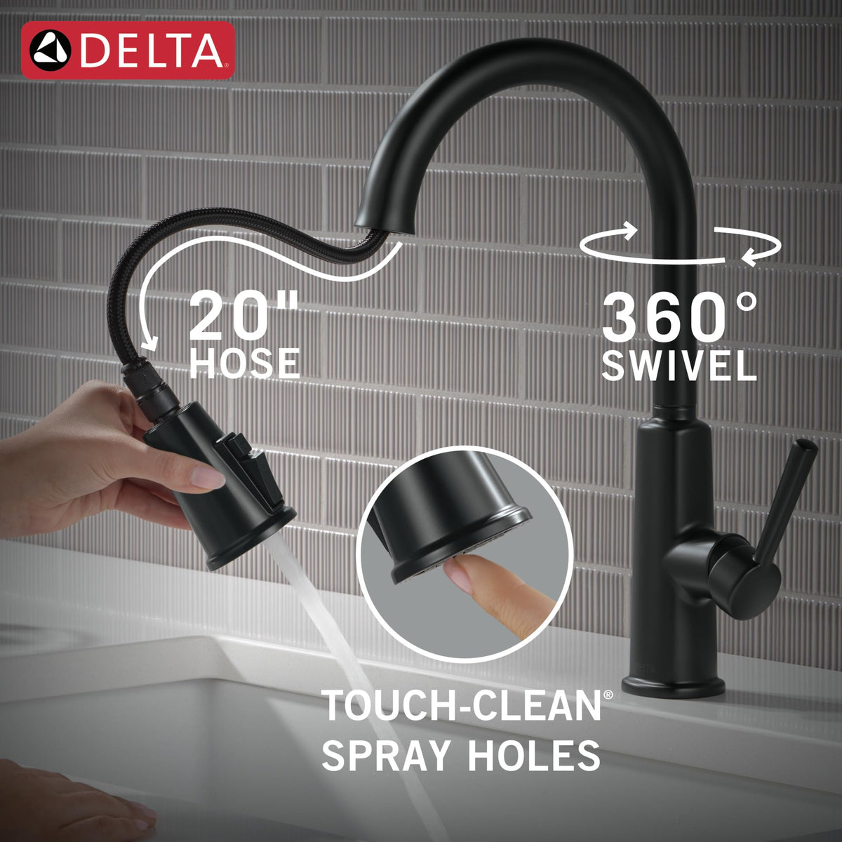 Delta Finnridge no-lead NSF/ANSI 61 certified for safe kitchen use