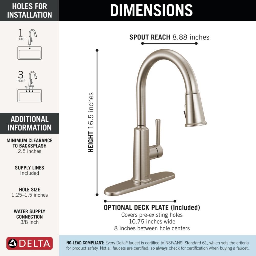 Delta Finnridge single-hole installation for easy sink setup