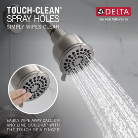 Delta Foundations Brilliance stainless finish resists corrosion for lasting shine.