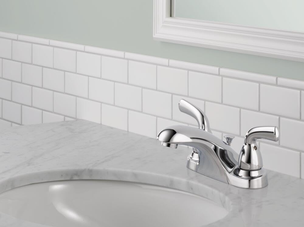 ADA-compliant lever on Delta Foundations faucet for accessible bathroom use