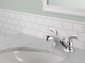 ADA-compliant lever on Delta Foundations faucet for accessible bathroom use