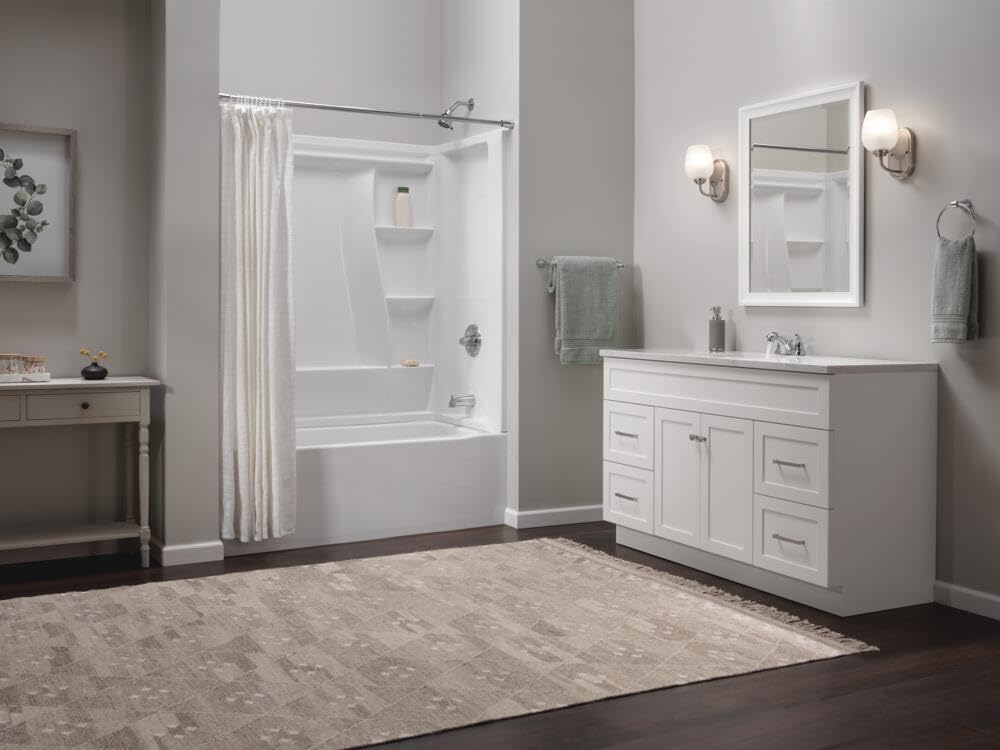 WaterSense certified Delta Foundations chrome faucet promotes efficient water use