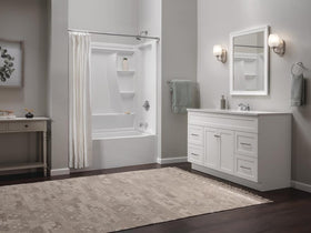 WaterSense certified Delta Foundations chrome faucet promotes efficient water use