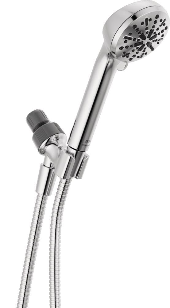 Delta 75413 chrome handheld shower head with four spray patterns for versatility