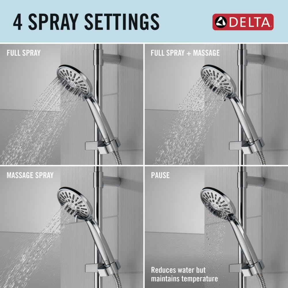 Delta full body spray option provides strong, immersive cleansing experience.