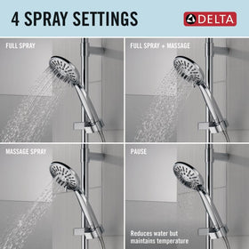 Delta full body spray option provides strong, immersive cleansing experience.
