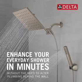 Delta hand-held shower enables flexible rinsing and targeted cleaning
