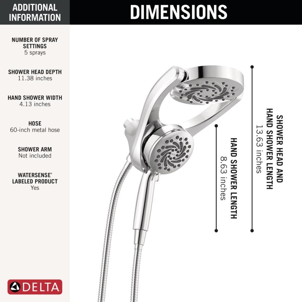 Delta HydroRain Touch-Clean nozzles simplify maintenance.