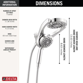 Delta HydroRain Touch-Clean nozzles simplify maintenance.