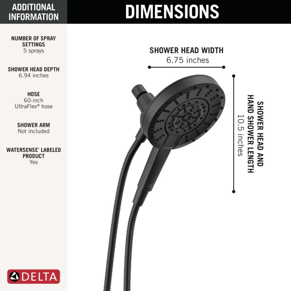 Delta In2ition matte black finish combines style with durable protection.