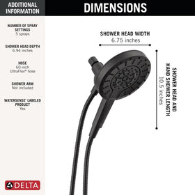 Delta In2ition matte black finish combines style with durable protection.