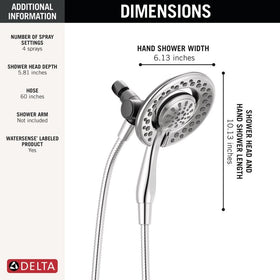 DELTA In2ition pause setting chrome helps conserve water during shaves