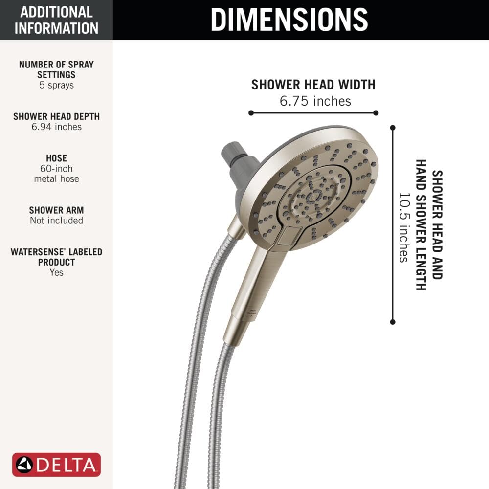 Delta In2ition SpotShield brushed nickel finish resists water spots