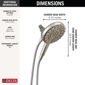 Delta In2ition SpotShield brushed nickel finish resists water spots