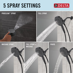 Delta In2ition 3-way diverter enables flexible, multi-stream showering.