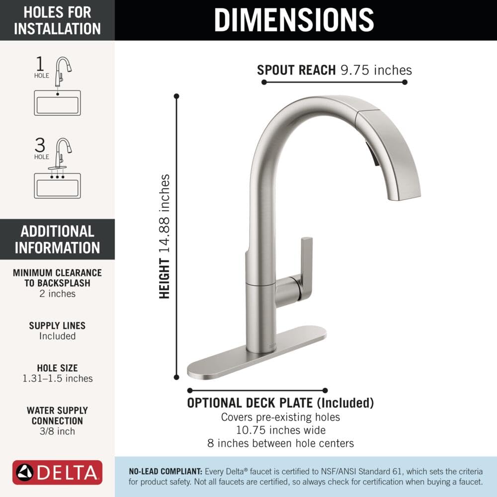 Delta Keele MagnaTite docking keeps spray head secure
