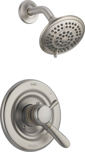 Delta Lahara 17 Series dual-function shower trim shows precise temperature and volume control