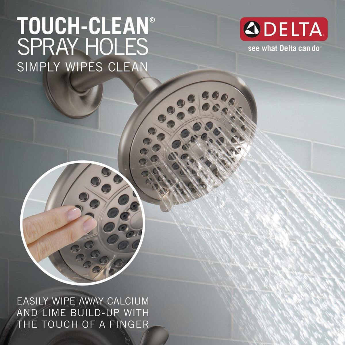 Delta Lahara 17 Series Monitor valve maintains consistent shower temperature