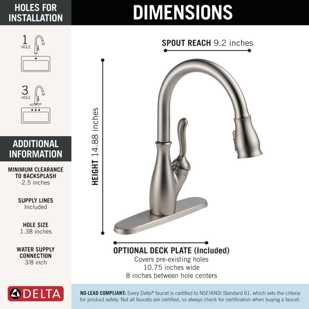 DIAMOND Seal technology reduces leak points for long-term use.