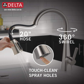Delta Lenta Lifetime Limited Warranty on brushed nickel faucet