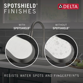 Delta Lenta Diamond Seal reduces leaks to extend faucet life.