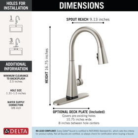 Delta Lenta TempSense LED indicator shows temperature color for safe operation.