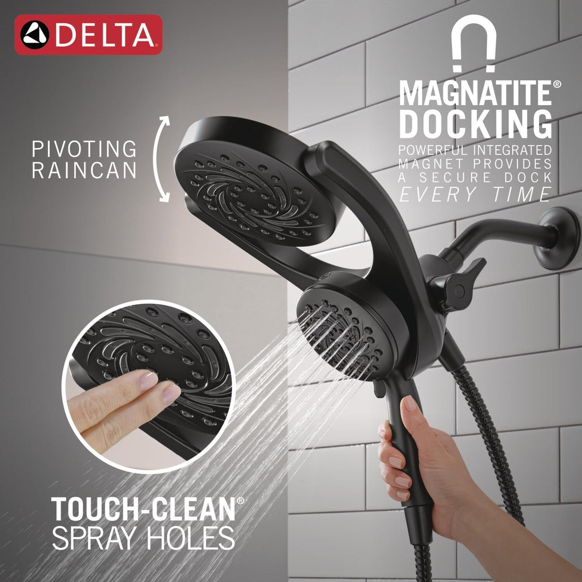 Lifetime Limited Warranty provides long-term support for this Delta shower head.