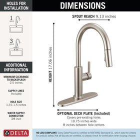 Delta MagnaTite docking provides secure spray head docking when not in use