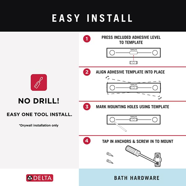 Delta McLaren easy roll replacement supports quick bathroom changes