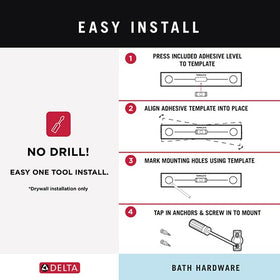 Delta McLaren easy roll replacement supports quick bathroom changes
