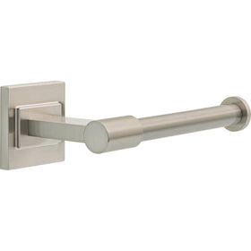 Delta McLaren wall-mounted toilet paper holder in SpotShield nickel for a clean, modern bathroom