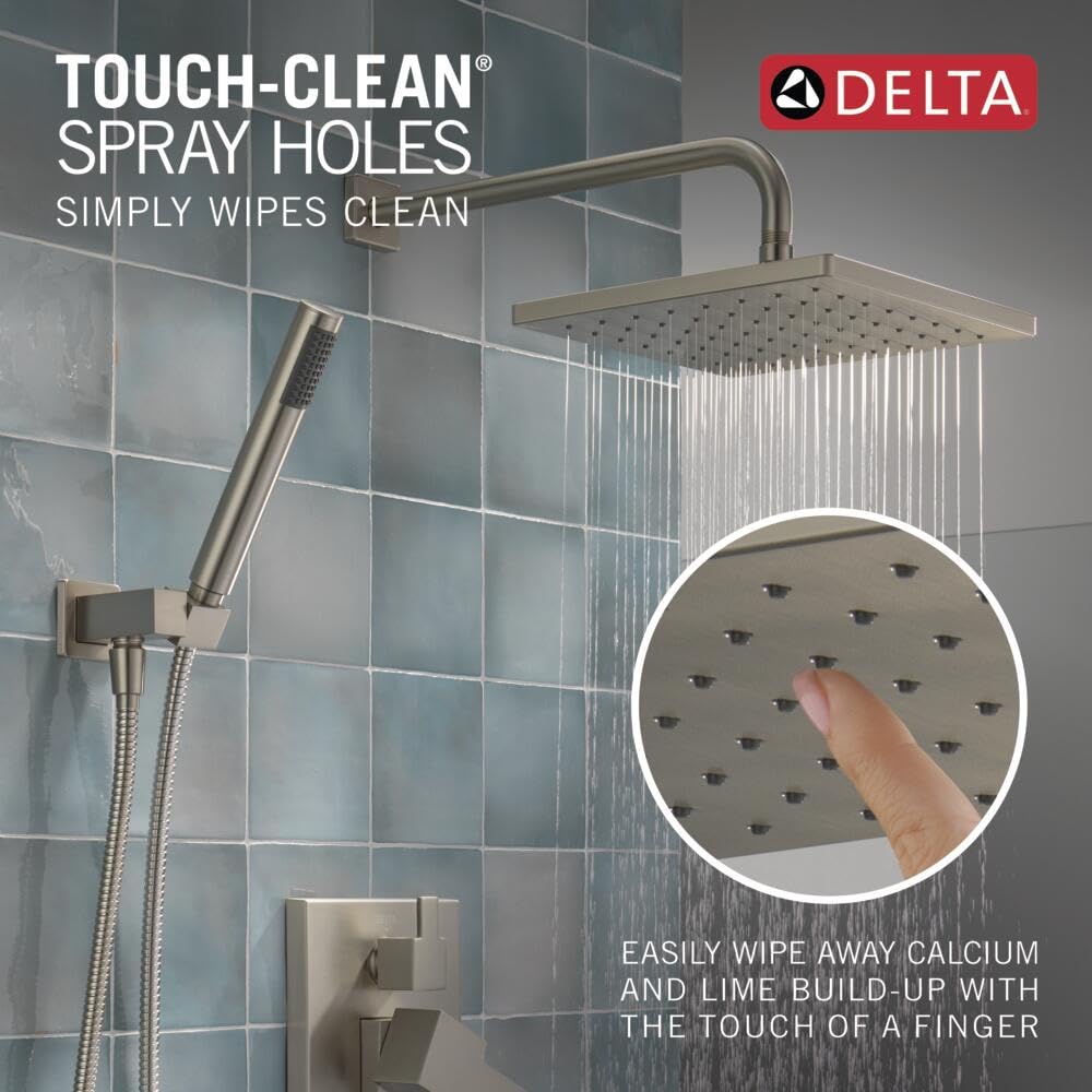 Delta Modern 14 monitor valve trim maintains consistent temperature during showers