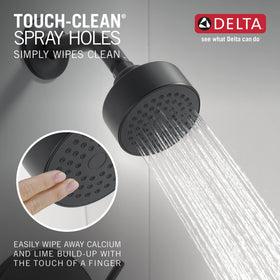 Delta Modern 14 Series full body spray in matte black for invigorating showers