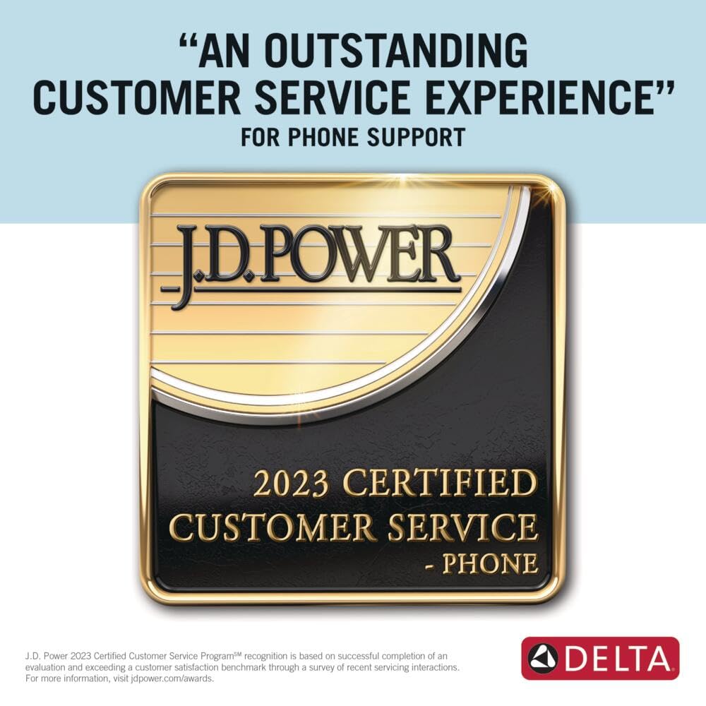 Delta Modern 14 Series matte black packaging and warranty information.