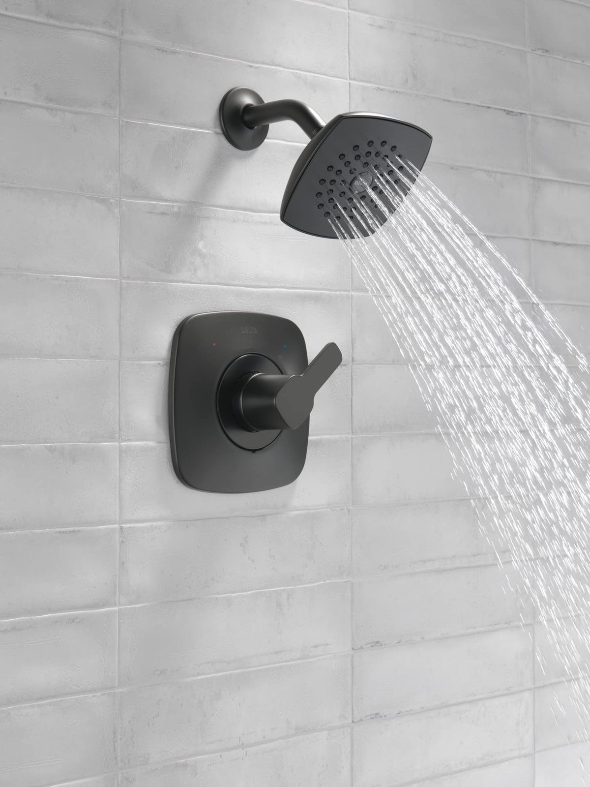 Delta Modern 14 Series matte black shower handle for precise control