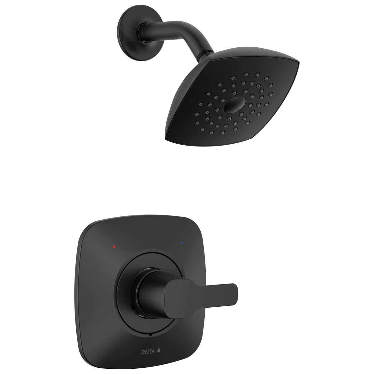 Delta Modern 14 Series matte black shower head for bold style and steady spray