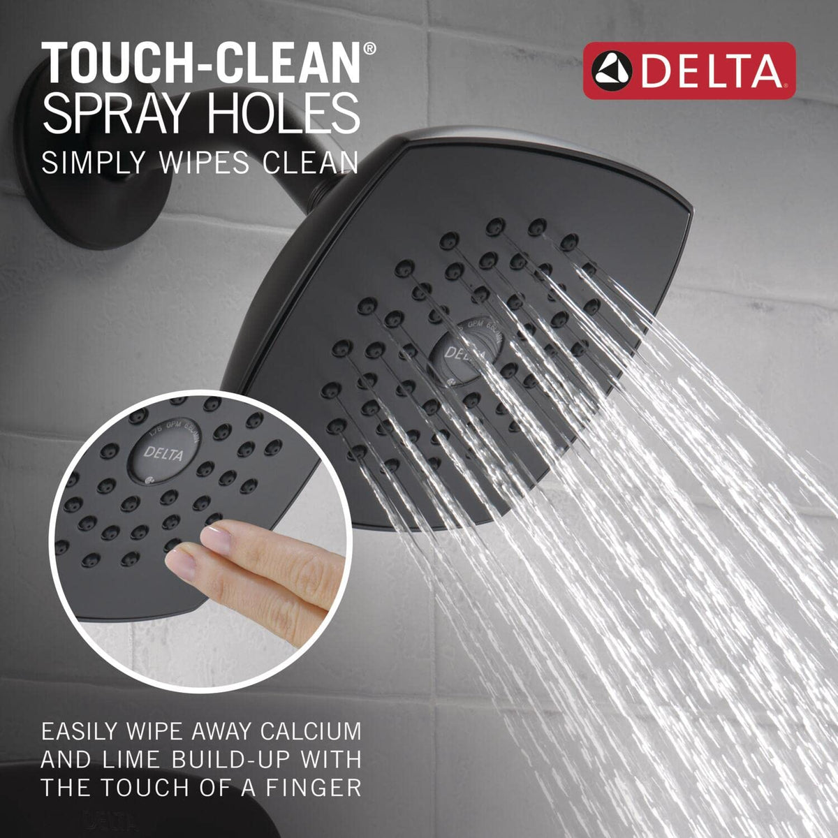 Delta Modern 14 Series spray pattern highlights full body shower experience