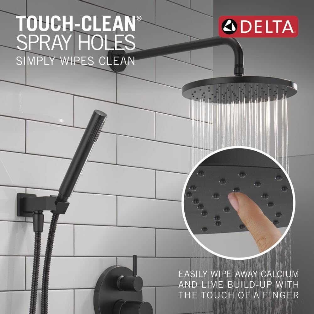 Delta Modern 14 Series wall elbow for clean installation.
