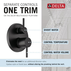 Delta Modern 14 Series wall-mount handheld shower for flexible rinsing.