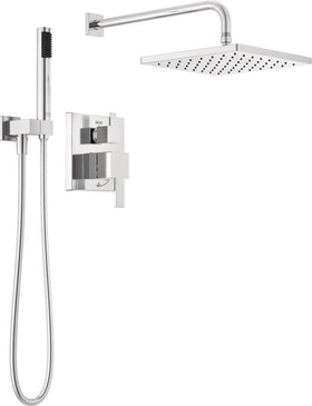 Delta Modern 14 square rain shower head delivers a spa-like overhead experience.