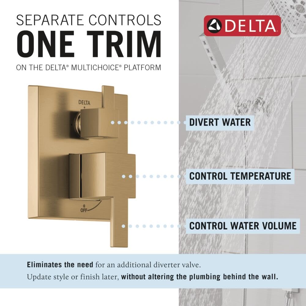 Delta Modern 14 wall arm and elbow in champagne bronze finish.